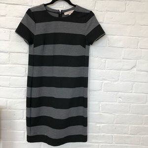 Cute Black and Gray Striped Dress